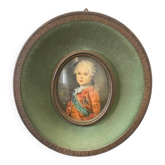 Miniature portrait de Louis dauphin sur ivoire