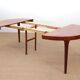 Table de repas ronde en teck, 4/10 pers.