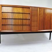 Mid-Century tambour and 4 drawer Afromosia sideboard, 1960s
