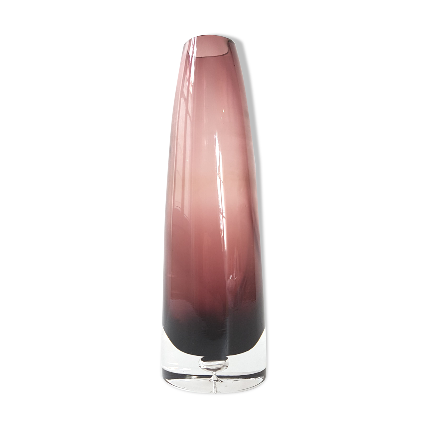 Murano vintage glass vase 1970
