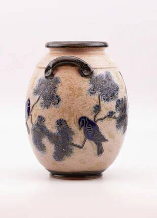 Grand vase en grès signé Jules Guérin - Pièce d'exception