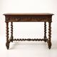 Small table / desk in Henri II style with twisted legs.