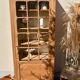 Raw wood display cabinet
