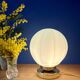 Vintage Art Deco blue opaline globe table lamp