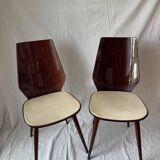 Duo chaises baumann laquées