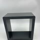 3 nesting shelves in grey lacquer.