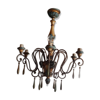 Wooden chandelier