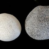 Pair of lamp "pebble". Resin. France, circa 1970