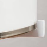 Lampe de table italienne Space Age avec abat-jour en verre de Murano, années 1970.