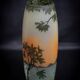 Large Legras Art Nouveau vase in acid-etched glass | Swan Lake