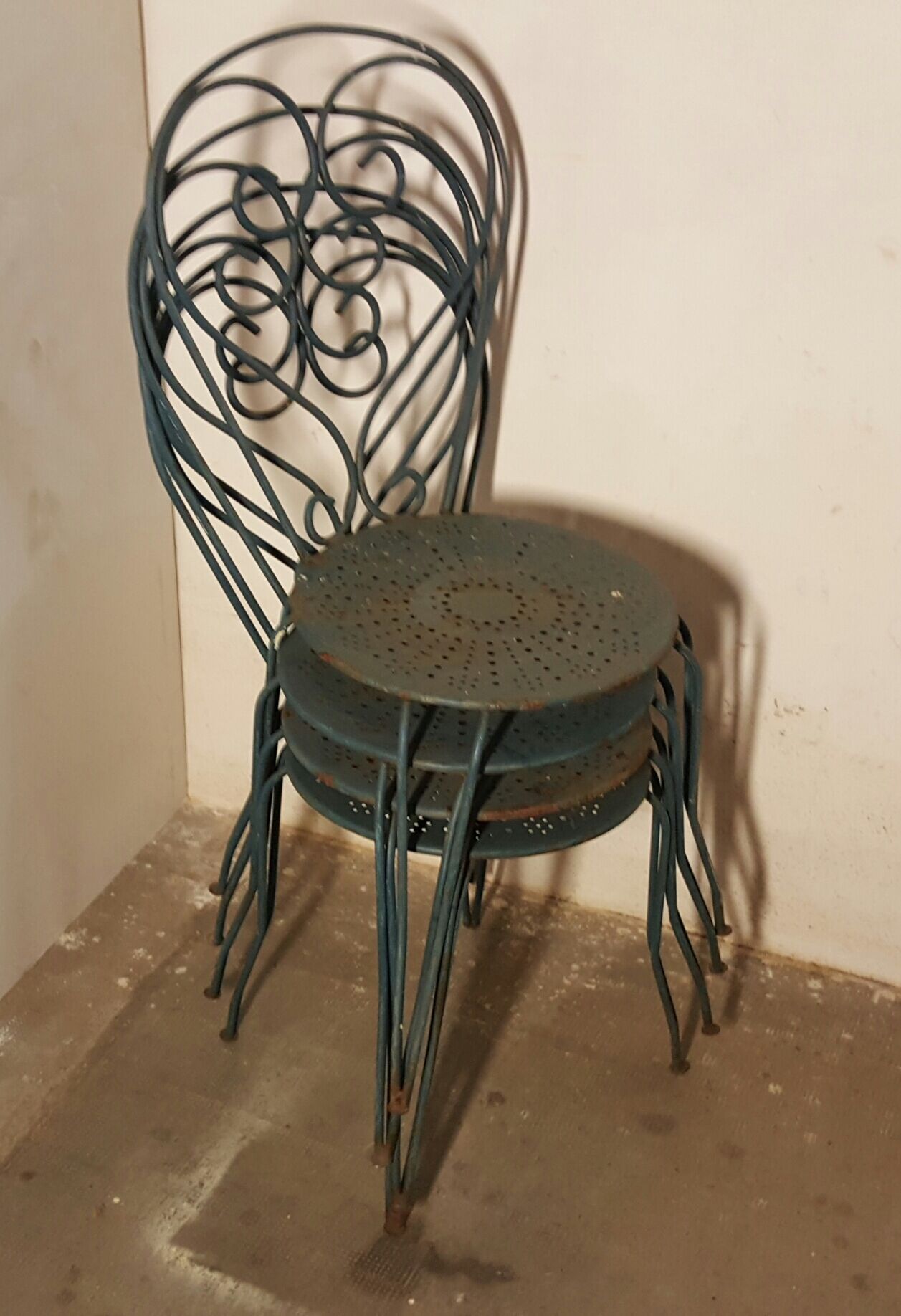 Set de 4 chaises métal