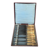 Set of 12 old horn handle knives
