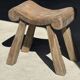Four-legged stool in antique teak from Indonesia H 50 L 52