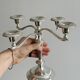 Antique five-branch chandelier in lightweight metal