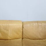 Canapé modulaire en cuir Wittmann Hochbaret des années 1970, Autriche