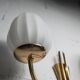 Pair of 1960 opaline and brass wall lights from Italy