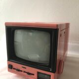 Portable pink TV 80s