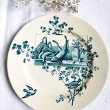 Assiettes plates anciennes terre de fer Salins Édouard Charbonnier