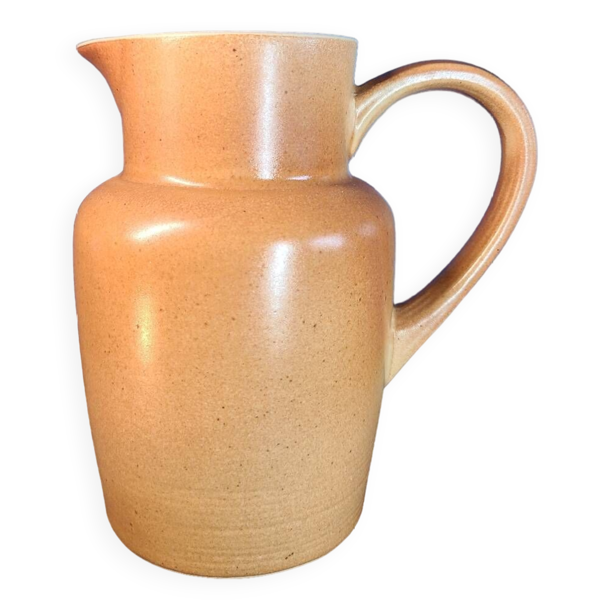 Signed scarpe stoneware ceramic, the milkmaid and the milk pot, vintage vase