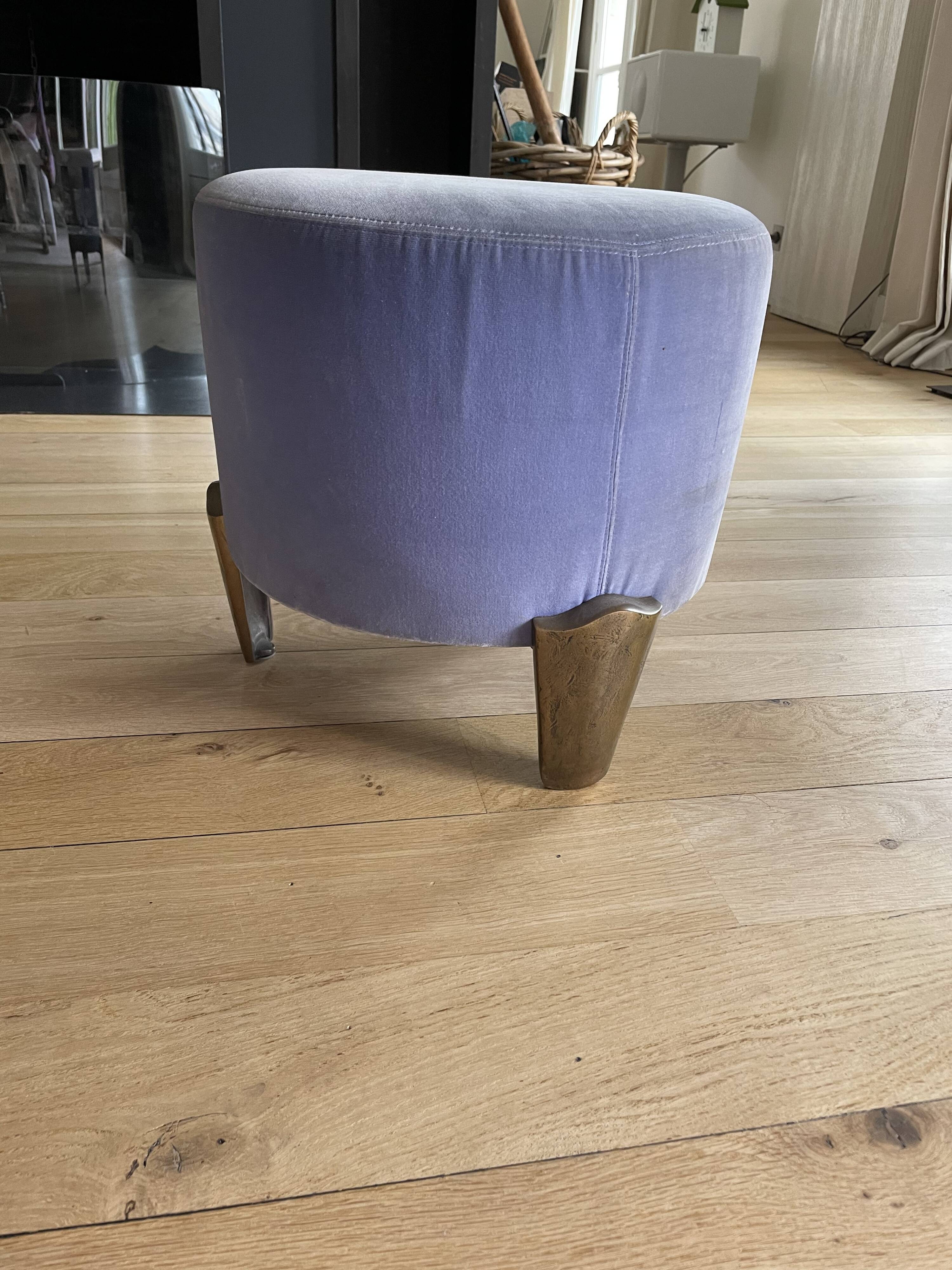 Pouf velours Garouste et Bonetti