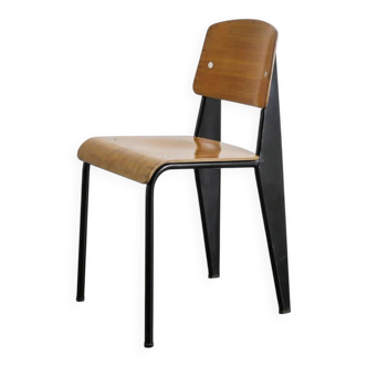 Vintage French Mid Century Jean Prouvé Metropole Standard Chair, 1950s