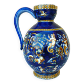 Large pitcher vase, Gien earthenware, Renaissance model, 1940s/50s.
