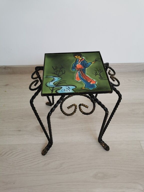 Decorative ceramic wrought iron harness