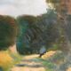 Tableau "Le chemin dans la forêt" pochade impressionniste, vers 1900