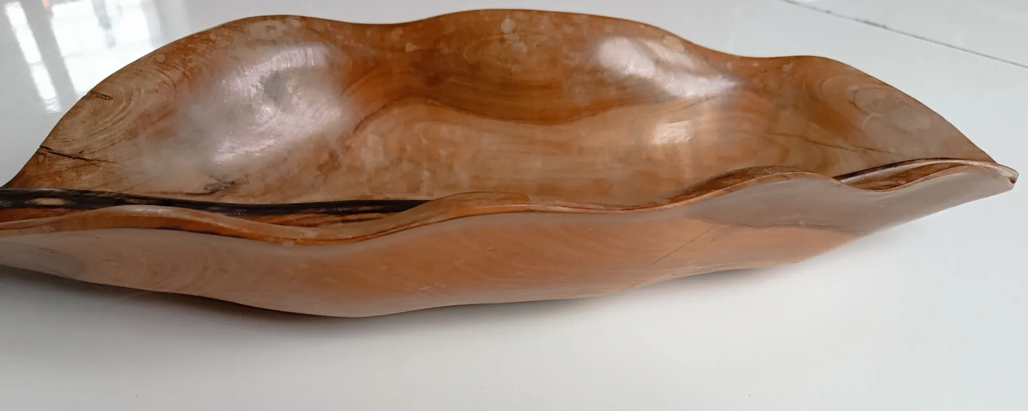 Falcon olive wood fruit bowl spain 1960