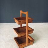 Mid-Century Oak Magazine Holder, Belgium, 1950s