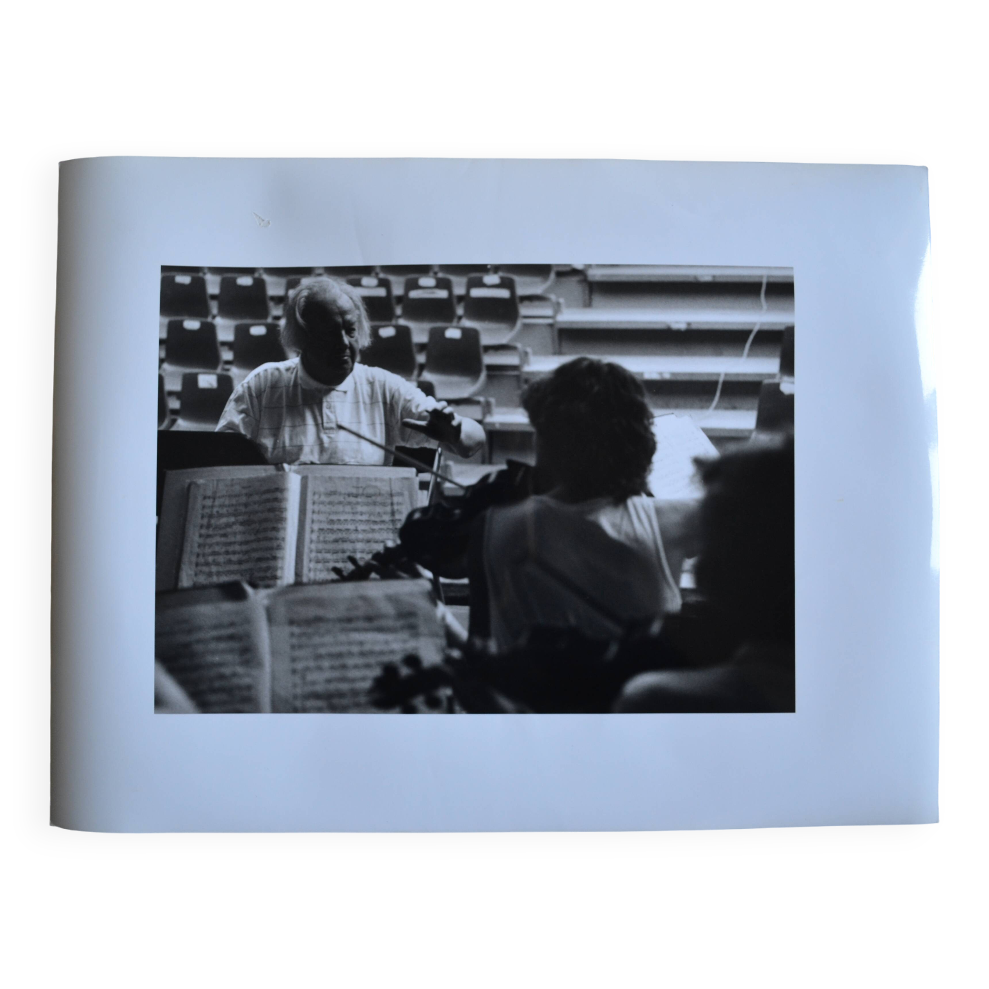 "violin violinist" original anonymous black & white photo