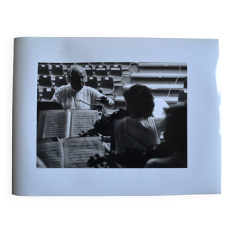"violin violinist" original anonymous black & white photo