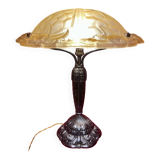 Vintage Art Nouveau lamp signed "Degué", from the 1920s