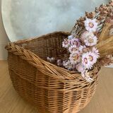 Wicker basket without handle