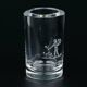 Orrefors engraved crystal bud vase, Sweden, 1950s-1960s