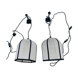 Pair of contemporary wall lamps