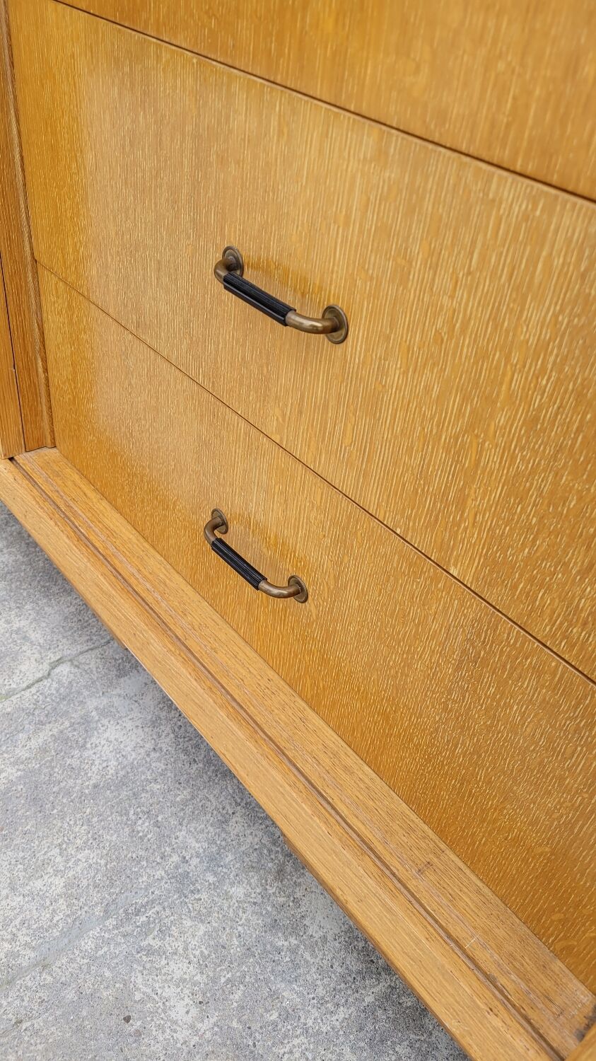 Vintage sideboard enfilade 1950 feet oak compass