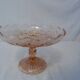 Compotier fruit cup molded glass rosaline art deco