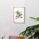 Illustration - Abstract geometric graphic colorful A3 poster numbered #007