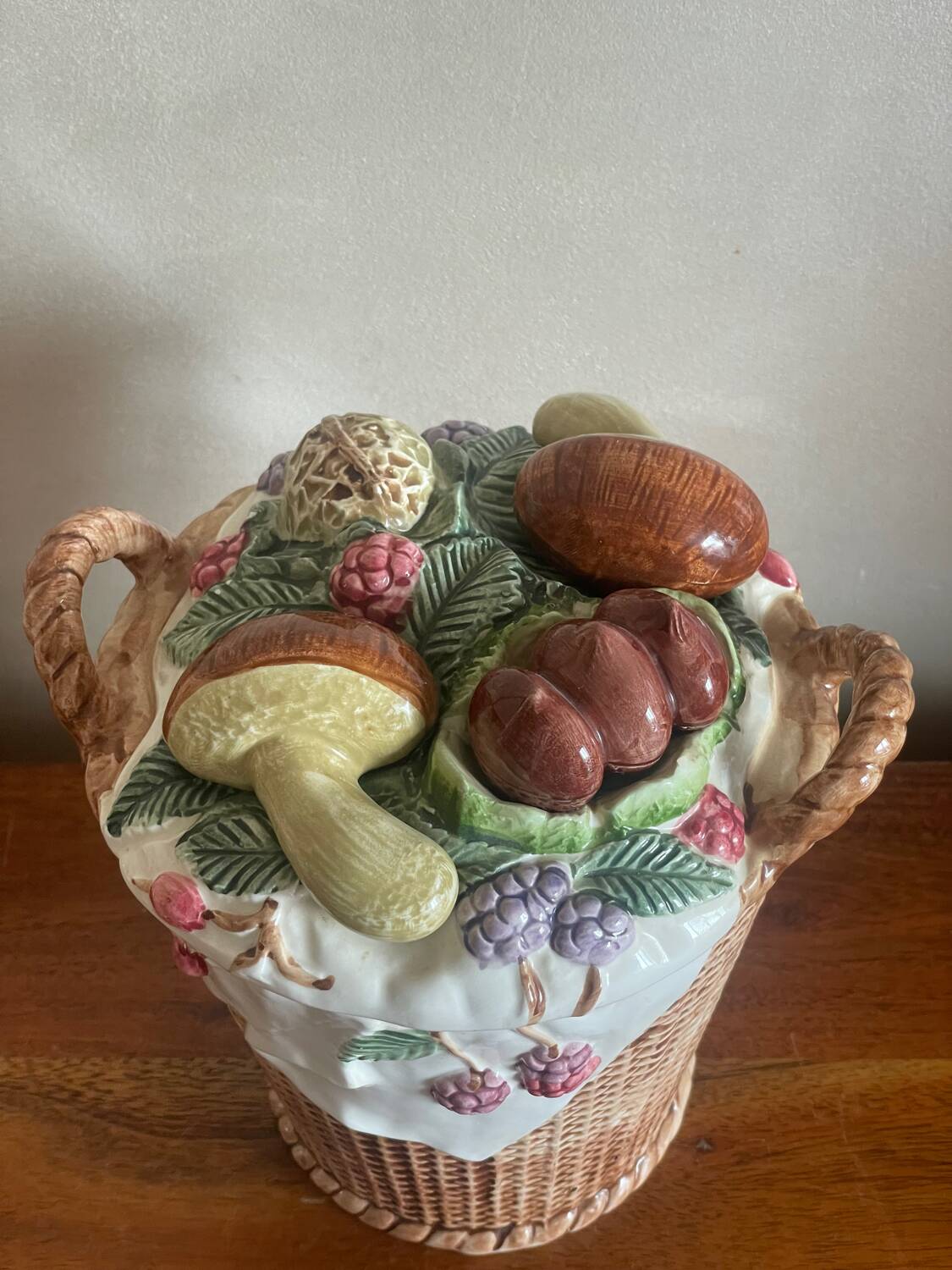 Candy jar with autumn decor