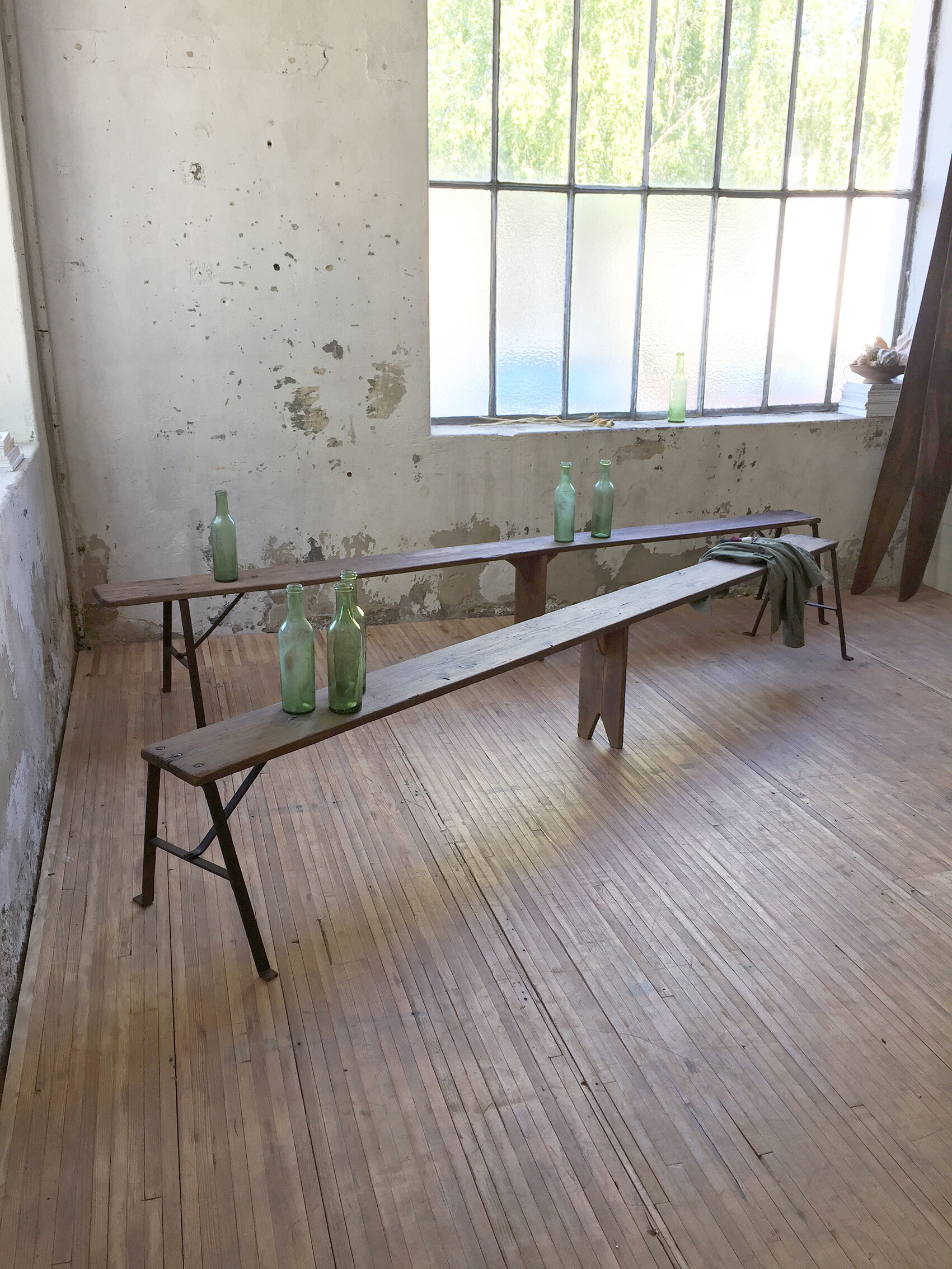 XXL 3m industrial pine bench