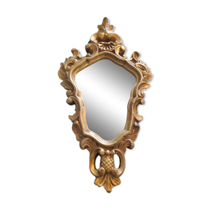 Miroir baroque en stuc doré