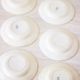 Set of 6 hollow plates earth of iron