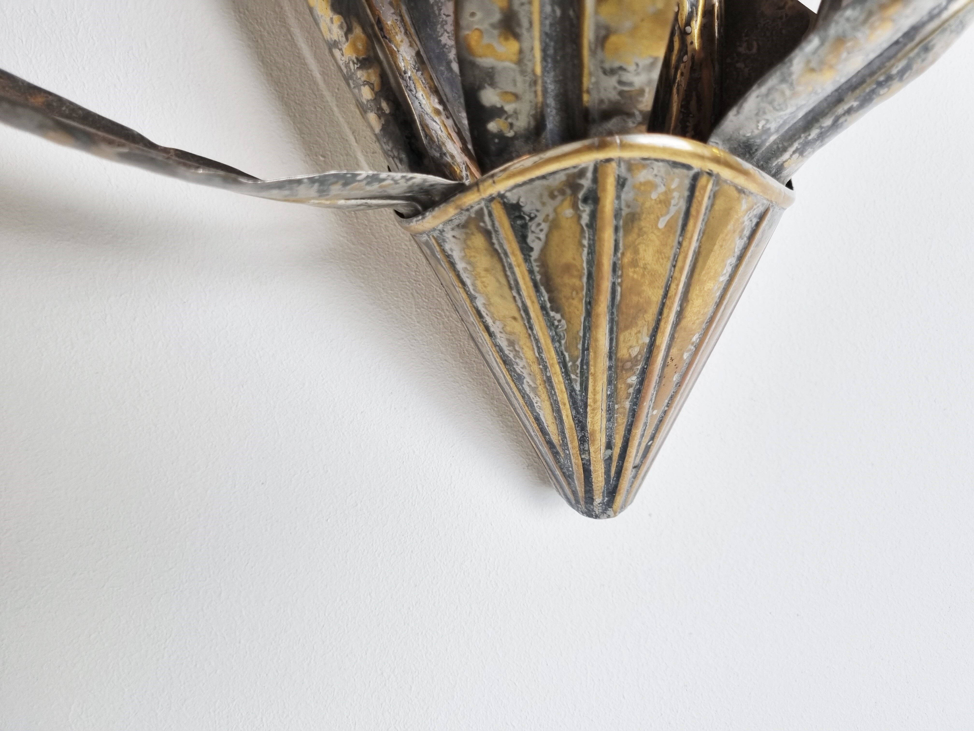 Flower wall lamp by Isabelle & Richard Faure, 1970s