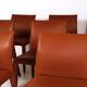 Lot of 8 leather chairs by Mario Bellini for B&B Italia