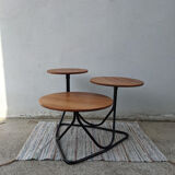 Coffee table 3 walnut trays