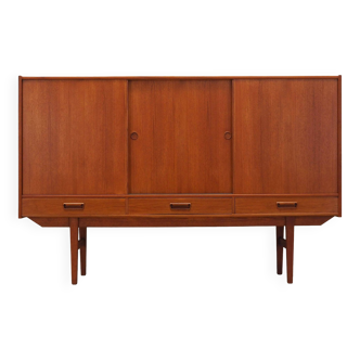 Teak highboard, Danish design, 1960s, production: Denmark