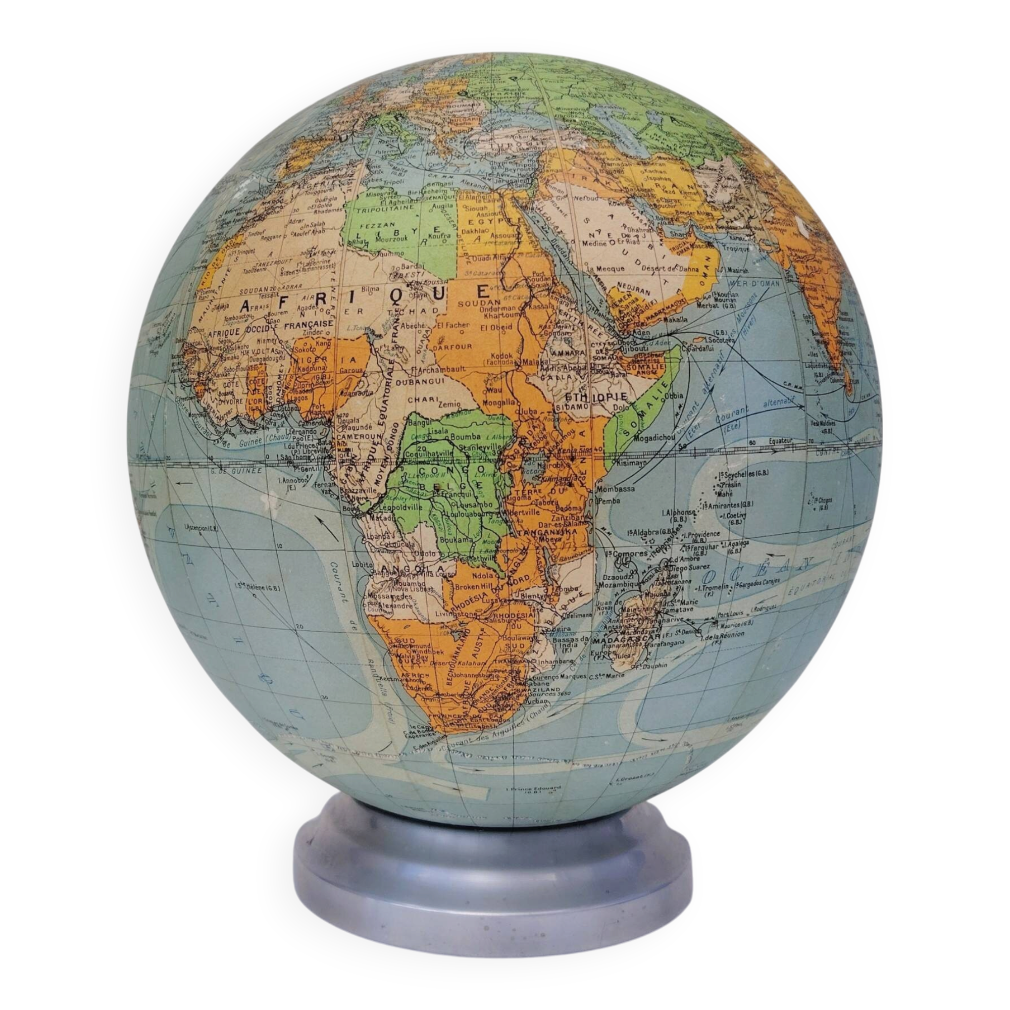 Illuminated glass globe, Art Deco, vintage