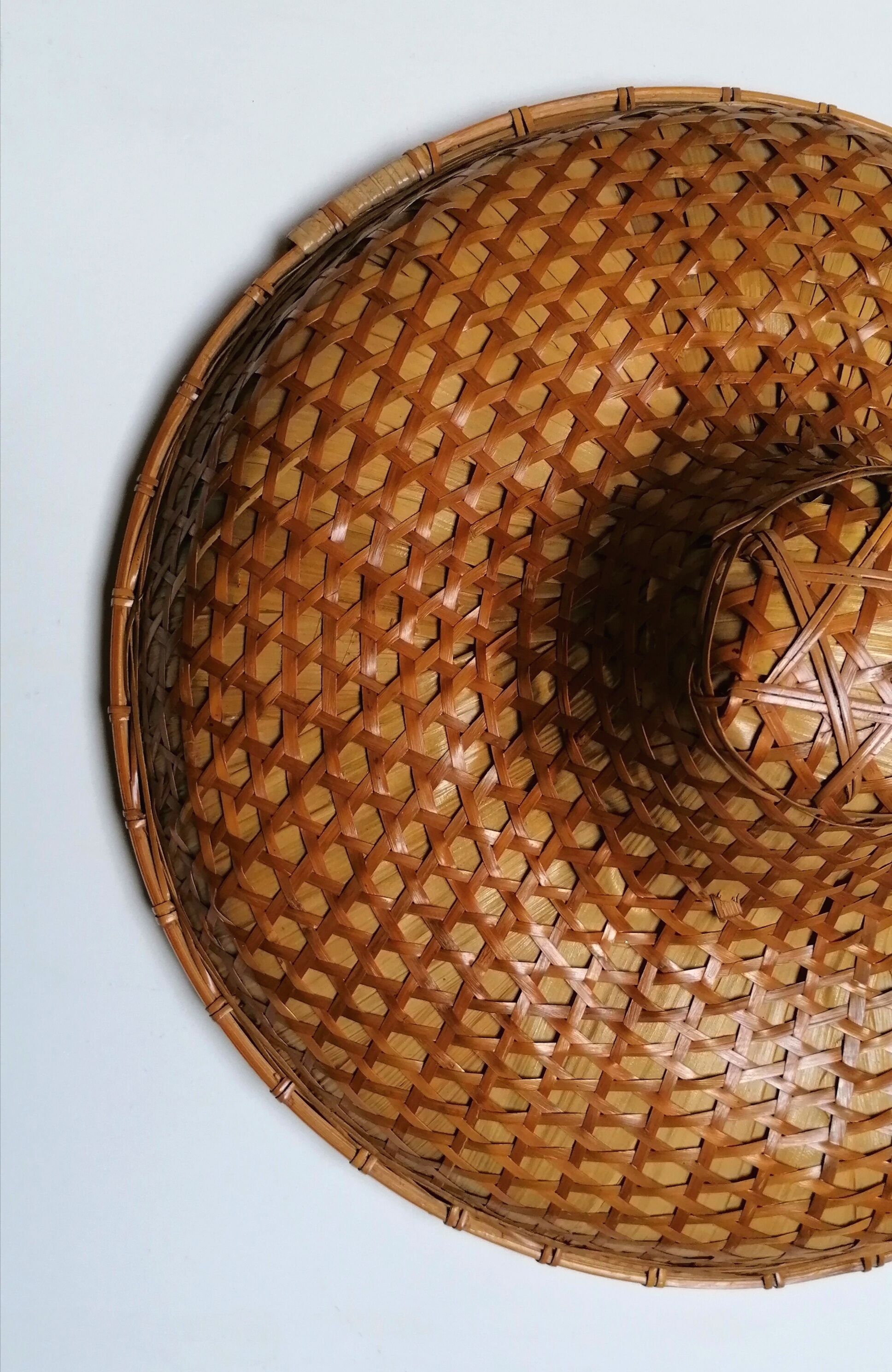 Asian rattan hat braided