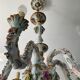 Old chandelier Capodimonte porcelain Italy 6 arms